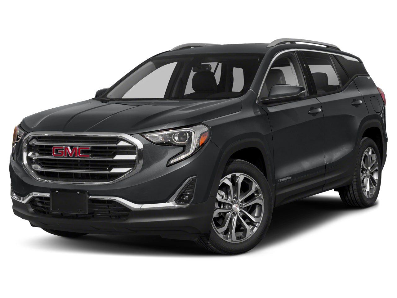 2018 GMC Terrain SLT in Ebony Twilight Metallic — front three-quarter view