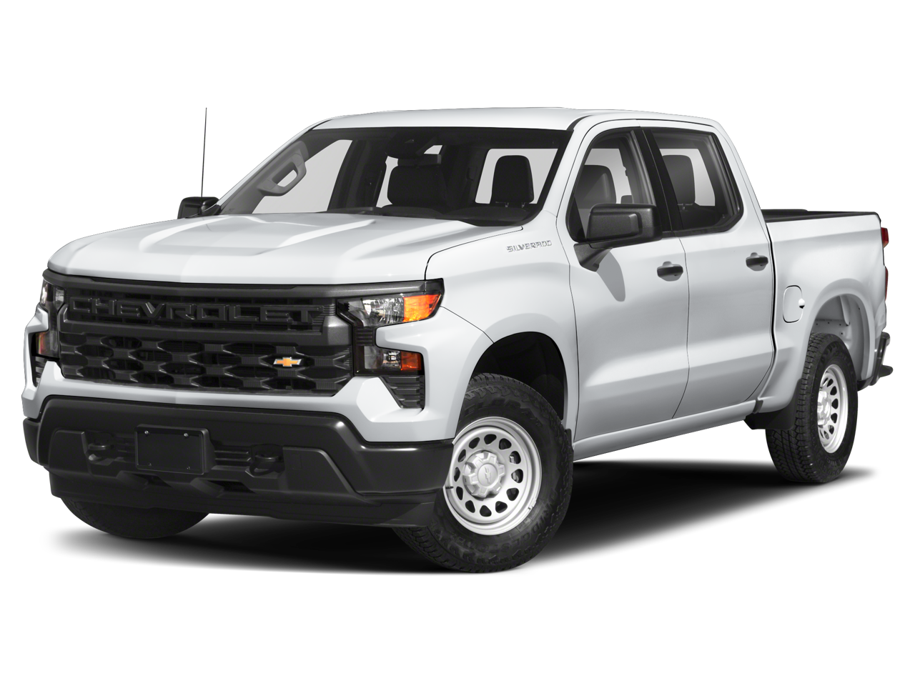 2024 Chevrolet Silverado 1500 Custom in Lakeshore Blue Metallic — front three-quarter view