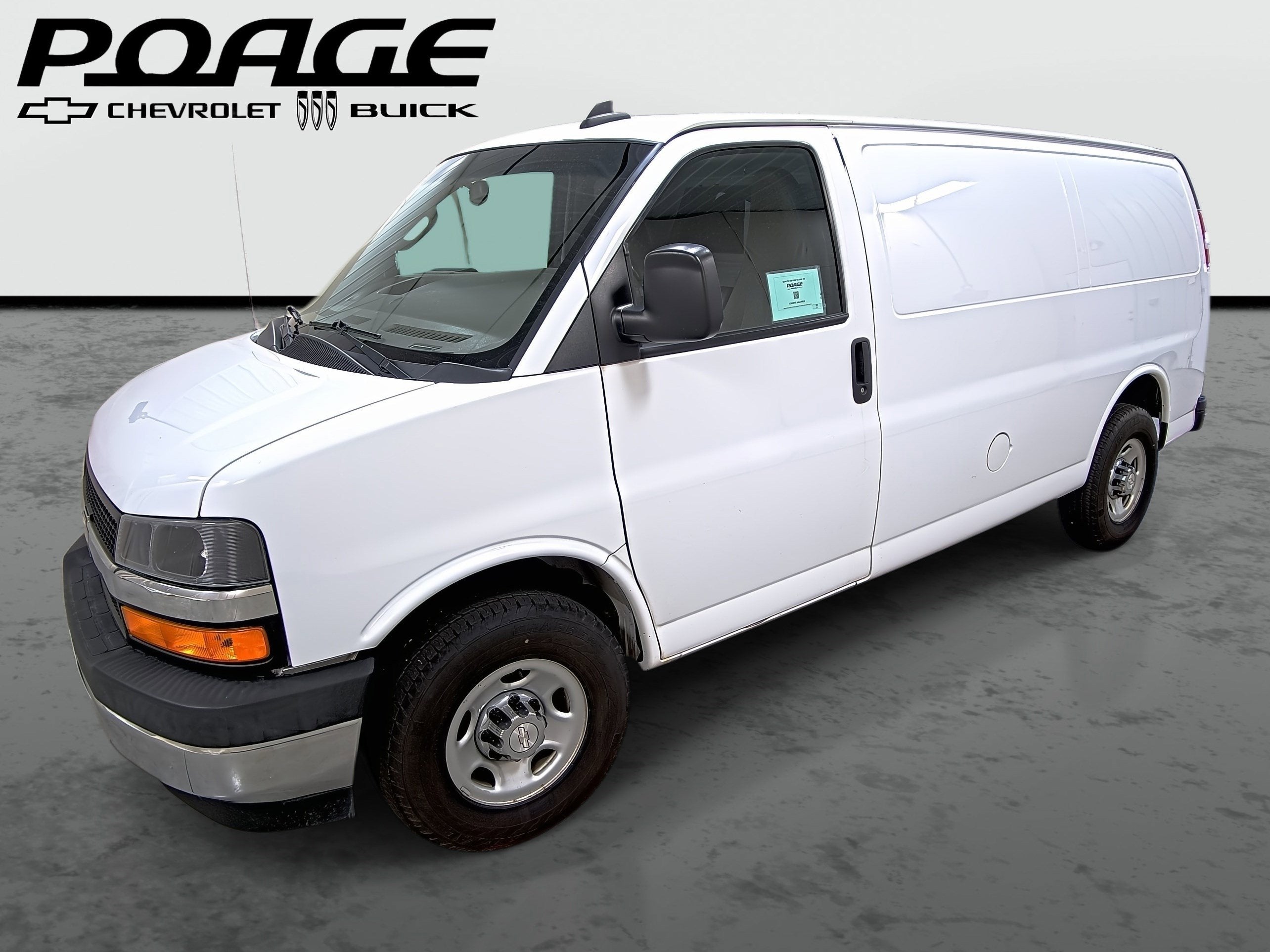 2020 Chevrolet Express Cargo 2500 WT in Summit White — front three-quarter view