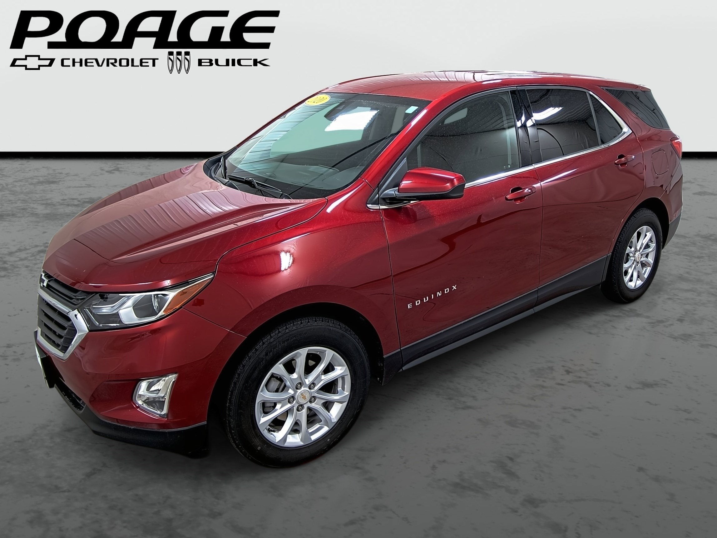 2020 Chevrolet Equinox LT in Cajun Red Tintcoat — front three-quarter view