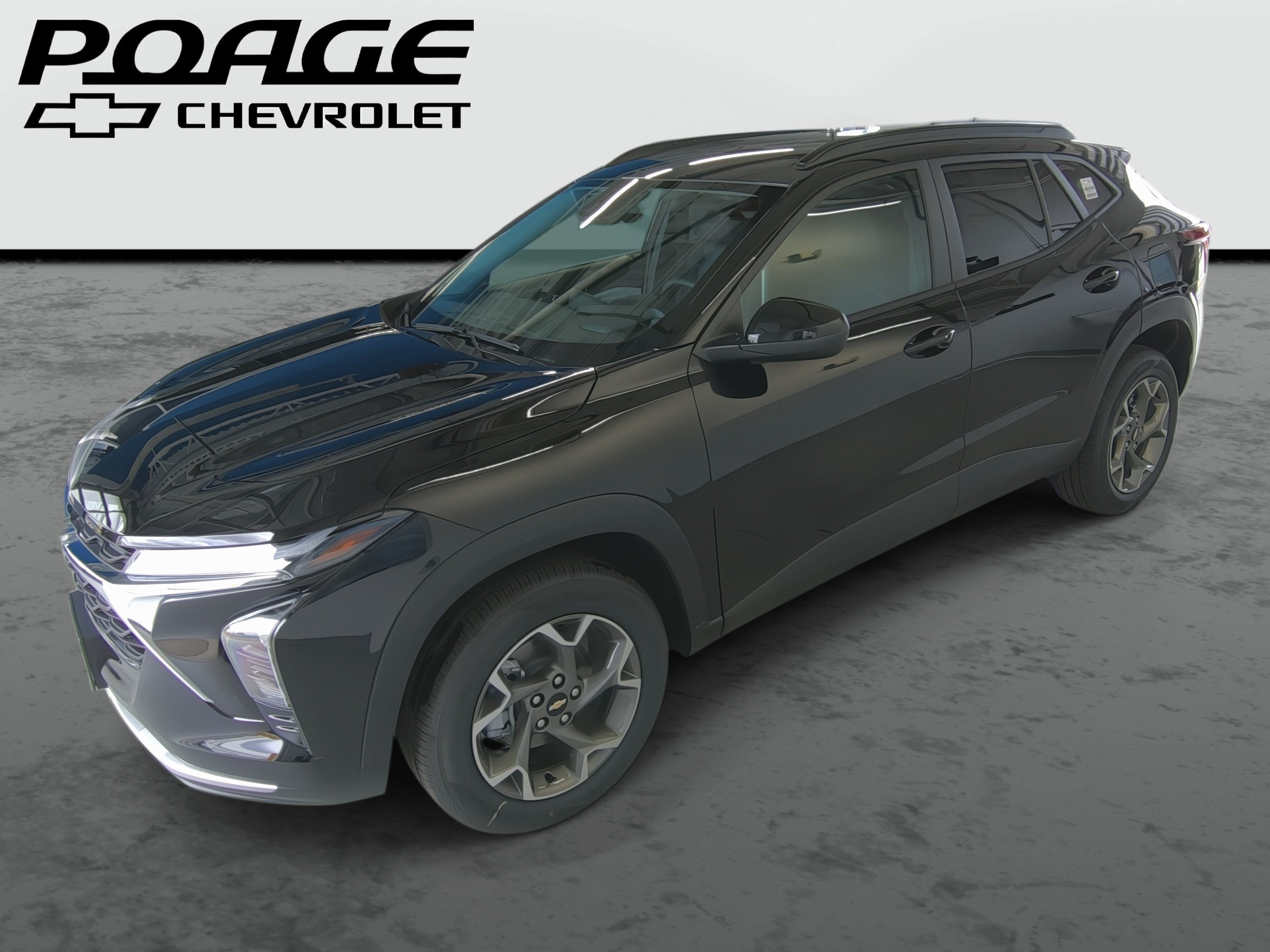 2026 Chevrolet Trax LT in Mosaic Black Metallic — front three-quarter view
