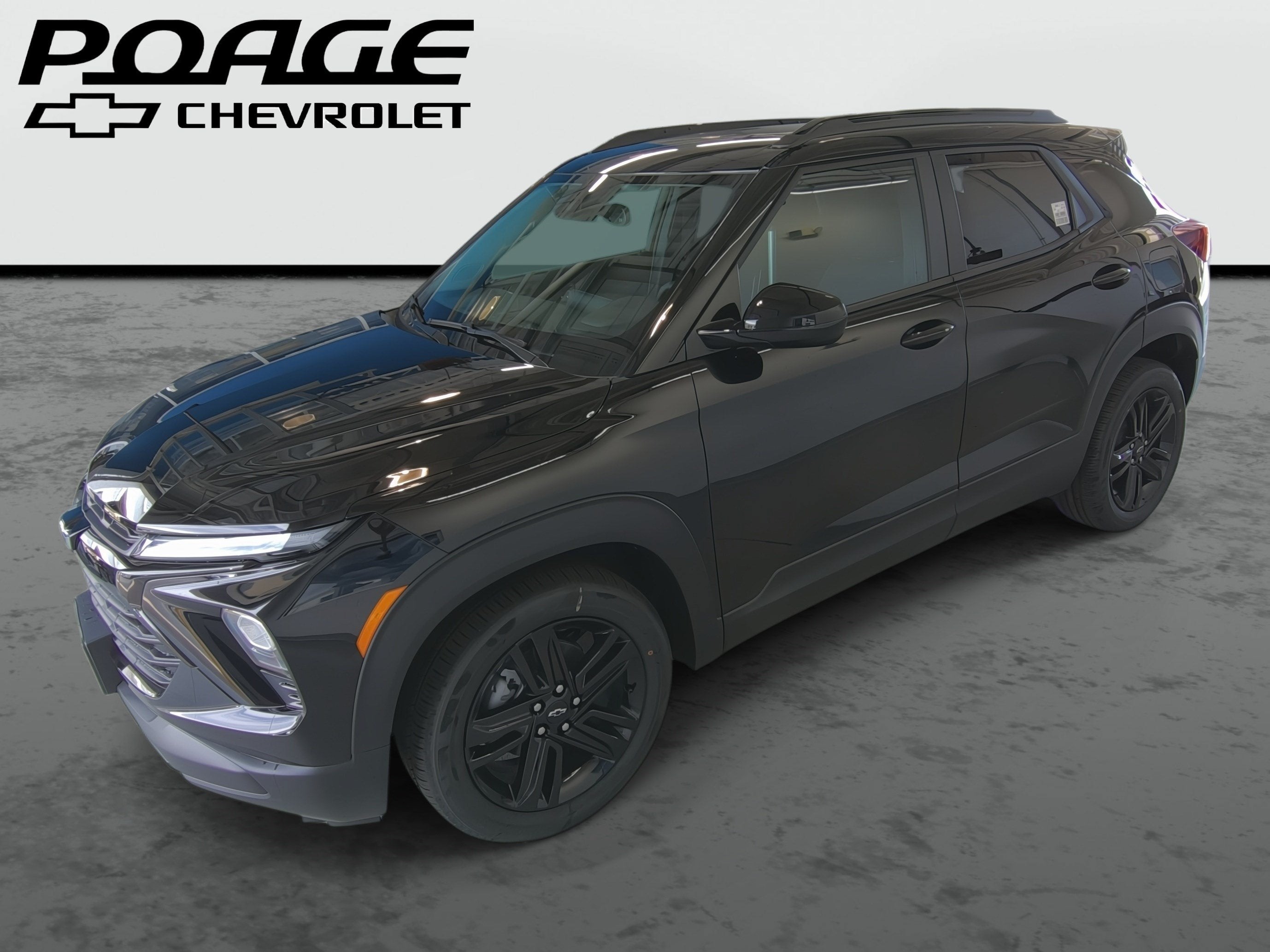 2026 Chevrolet Trailblazer LT in Mosaic Black Metallic — front three-quarter view